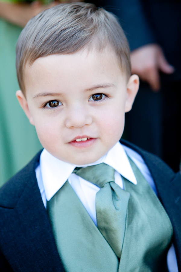 adorable little ringbearer boy in children's suit - photo by Seattle based wedding photographers La Vie Photography